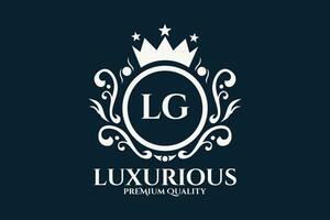 inicial carta lg real luxo logotipo modelo dentro vetor arte para luxuoso branding vetor ilustração.