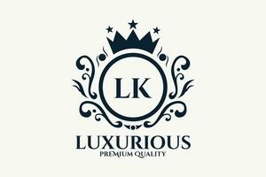 inicial carta lk real luxo logotipo modelo dentro vetor arte para luxuoso branding vetor ilustração.