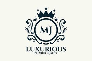 inicial carta mj real luxo logotipo modelo dentro vetor arte para luxuoso branding vetor ilustração.