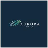 modelo de vetor de ilustração de ícone de design de logotipo aurora