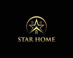Estrela casa real Estado logotipo Projeto conceito vetor. vetor