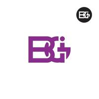 carta bgi monograma logotipo Projeto vetor