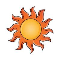 ilustração vetorial de ícone de sol vetor