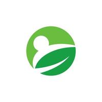 logotipos da ecologia de folhas verdes vetor