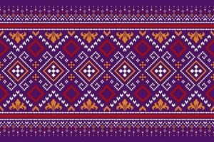 roxa Cruz ponto tradicional étnico padronizar paisley flor ikat fundo abstrato asteca africano indonésio indiano desatado padronizar para tecido impressão pano vestir tapete cortinas e sarongue vetor