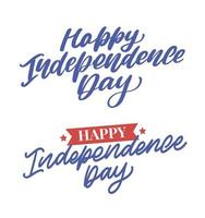 Fundo de letras do dia da independência de 4 de julho vetor