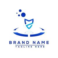 carta mz azul profissional logotipo para todos tipos do o negócio vetor