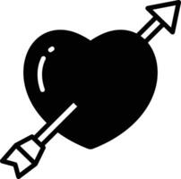 cupido2 glifo e linha vetor ilustração