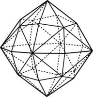 hexakis-octaedro vintage ilustração. vetor