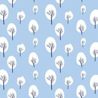 Nevado árvores padronizar Projeto com floresta conceito do ativo lazer. feliz inverno feriados. vetor, ilustração vetor