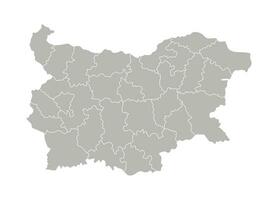 vetor isolado ilustração do simplificado administrativo mapa do Bulgária. fronteiras do a províncias, regiões. cinzento silhuetas. branco contorno.