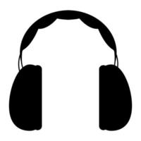 símbolo de proteção auditiva necessária sinal isolado em fundo branco, ilustração vetorial eps.10 vetor