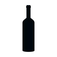 ícone de garrafa de vinho isolado no fundo branco. ilustração vetorial vetor