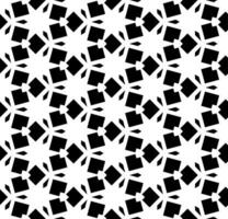 padrão abstrato sem costura preto e branco. fundo e pano de fundo. projeto ornamental em tons de cinza. ornamentos em mosaico. ilustração gráfica vetorial. vetor