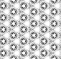 padrão abstrato sem costura preto e branco. fundo e pano de fundo. projeto ornamental em tons de cinza. ornamentos em mosaico. ilustração gráfica vetorial. vetor