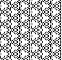 padrão abstrato sem costura preto e branco. fundo e pano de fundo. projeto ornamental em tons de cinza. ornamentos em mosaico. ilustração gráfica vetorial. vetor