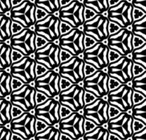 padrão abstrato sem costura preto e branco. fundo e pano de fundo. projeto ornamental em tons de cinza. ornamentos em mosaico. ilustração gráfica vetorial. vetor