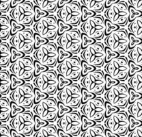 padrão abstrato sem costura preto e branco. fundo e pano de fundo. projeto ornamental em tons de cinza. ornamentos em mosaico. ilustração gráfica vetorial. vetor