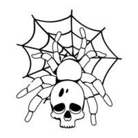 na moda dia das Bruxas aranha vetor