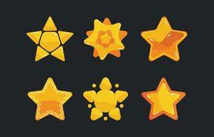conjunto de ícones de estrela vetor