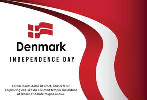 feliz dia da independência da Dinamarca. modelo, plano de fundo. ilustração vetorial vetor