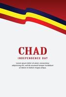 Feliz Dia da Independência do Chade. modelo, plano de fundo. ilustração vetorial vetor