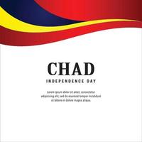 Feliz Dia da Independência do Chade. modelo, plano de fundo. ilustração vetorial vetor