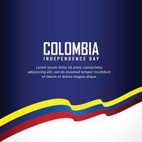 feliz dia da independência da Colômbia. modelo, plano de fundo. ilustração vetorial vetor