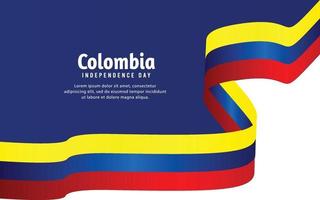 feliz dia da independência da Colômbia. modelo, plano de fundo. ilustração vetorial vetor