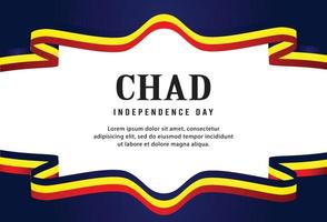 Feliz Dia da Independência do Chade. modelo, plano de fundo. ilustração vetorial vetor