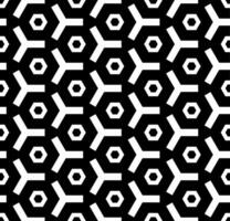 padrão abstrato sem costura preto e branco. fundo e pano de fundo. projeto ornamental em tons de cinza. ornamentos em mosaico. ilustração gráfica vetorial. vetor