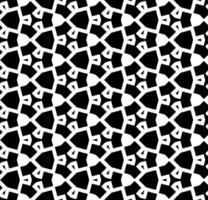 padrão abstrato sem costura preto e branco. fundo e pano de fundo. projeto ornamental em tons de cinza. ornamentos em mosaico. ilustração gráfica vetorial. vetor