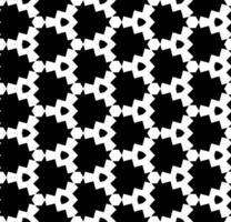 padrão abstrato sem costura preto e branco. fundo e pano de fundo. projeto ornamental em tons de cinza. ornamentos em mosaico. ilustração gráfica vetorial. vetor