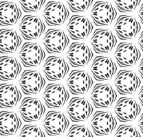 padrão abstrato sem costura preto e branco. fundo e pano de fundo. projeto ornamental em tons de cinza. ornamentos em mosaico. ilustração gráfica vetorial. vetor