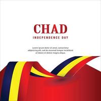 Feliz Dia da Independência do Chade. modelo, plano de fundo. ilustração vetorial vetor