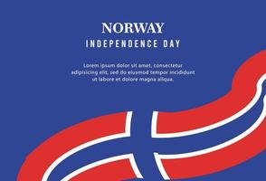 feliz dia da independência da noruega. modelo, plano de fundo. ilustração vetorial vetor