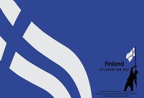 feliz dia da independência da Finlândia. modelo, plano de fundo. ilustração vetorial vetor