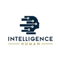logotipo ilustração do humano inteligência vetor