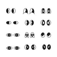 olhos conjunto para retro desenho animado personagem Projeto vetor