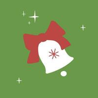 Sino com fita para Novo ano e Natal cumprimento cartão, bandeira Projeto elemento vetor