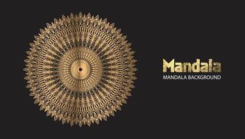 mandala design mandala vector round luxo design dourado brush text.