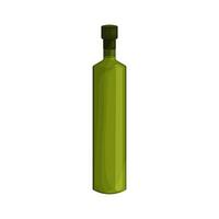 garrafa do Oliva óleo dentro uma desenho animado estilo. vidro garrafa do óleo é a ingrediente do Mediterrâneo cozinha. para rótulo e embalagem vetor
