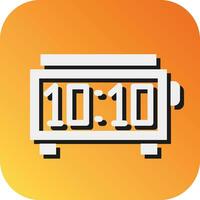digital relógio vetor glifo gradiente fundo ícone para pessoal e comercial usar.