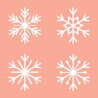 branco floco de neve vetor ilustração. conjunto do inverno clima elementos isolado em fundo. neve Projeto para padrões, embalagem, decoração