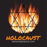 fundo do dia da lembrança do holocausto internacional. vetor
