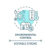 2d editável azul de Meio Ambiente ao controle ícone, monocromático isolado vetor, integrado pragas gestão fino linha ilustração. vetor