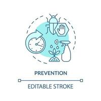 2d editável azul prevenção ícone, monocromático isolado vetor, integrado pragas gestão fino linha ilustração. vetor