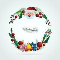 lindo artístico Natal elementos decorativo cartão fundo vetor