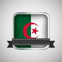 vetor volta bandeira com Argélia bandeira