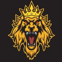 real rei leão coroa símbolos. elegante ouro leo animal logotipo vetor